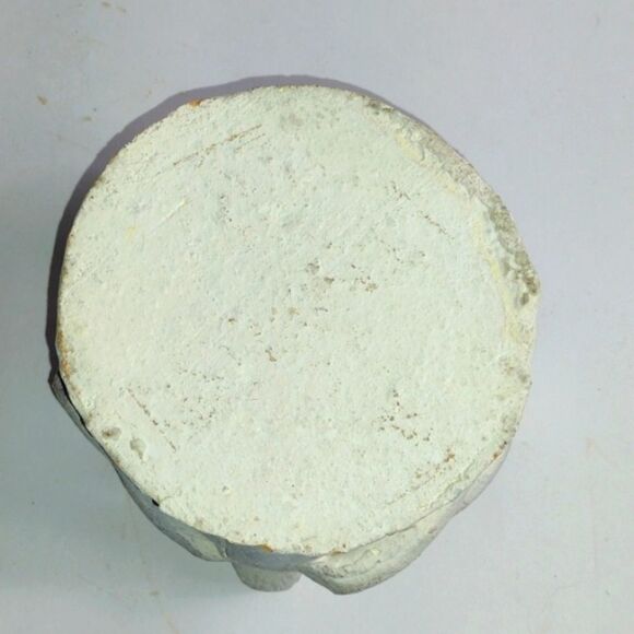 Vintage 90s Y2K White Terracotta Aztec Mayan 7" Circle of Friends Candle Holder - Picture 4 of 6